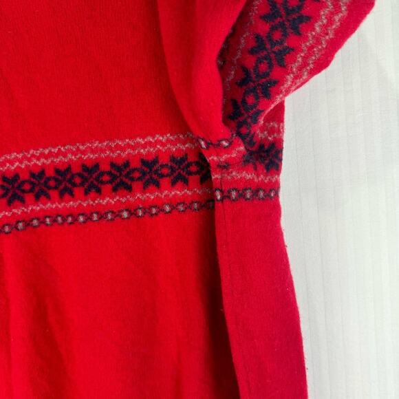 J. Crew Vintage Size X-Large %100 Lambs Wool Pullover Sweater 1/4 Zip Fair Isle - Picture 9 of 12